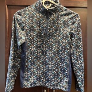 Kerrits Blue Patterned Kids Shirt
